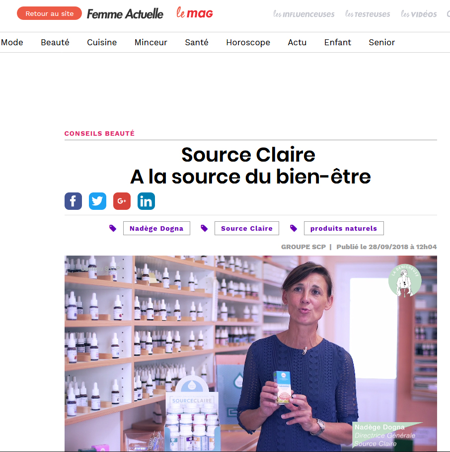 Source Claire chez Femme Actuelle