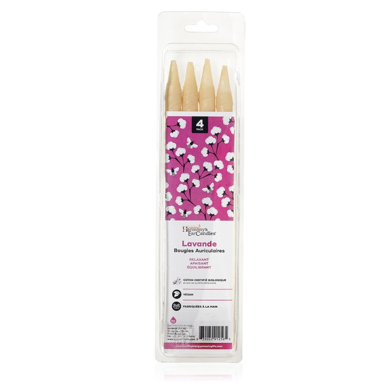 Bougies auriculaires Lavande par 4 Bougies auriculaires Lavande par 4