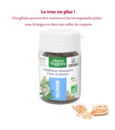 Valériane Bio végan. Phytothérapie