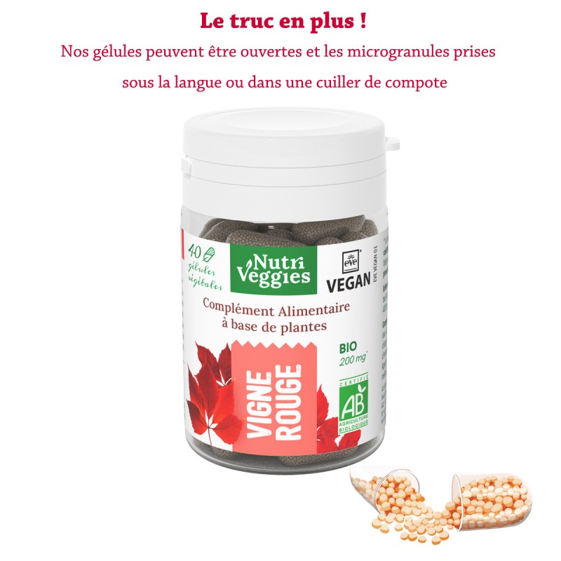 Vigne rouge Bio 40 gélules