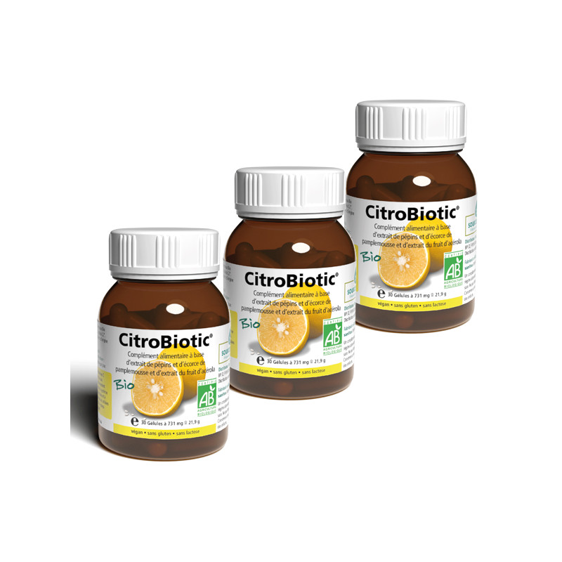 CitroBiotic + Acérola Gélules Bio LOT de 3