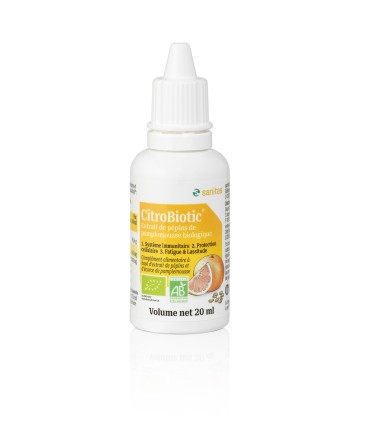 CitroBiotic® BIO (extrait de pépin de pamplemousse) vitamine C : immunité/réduire la fatigue/métabolisme énergétique normale