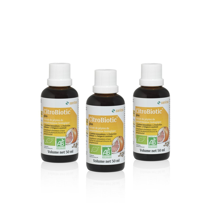 CitroBiotic ® Plus Liquide 50ml (Flacon en verre) lot de 3 CitroBiotic ® Plus Liquide 50ml (Flacon en verre) lot de 3