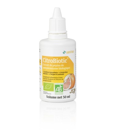 CitroBiotic® BIO (extrait de pépin de pamplemousse) vitamine C : immunité/réduire la fatigue/métabolisme énergétique normale