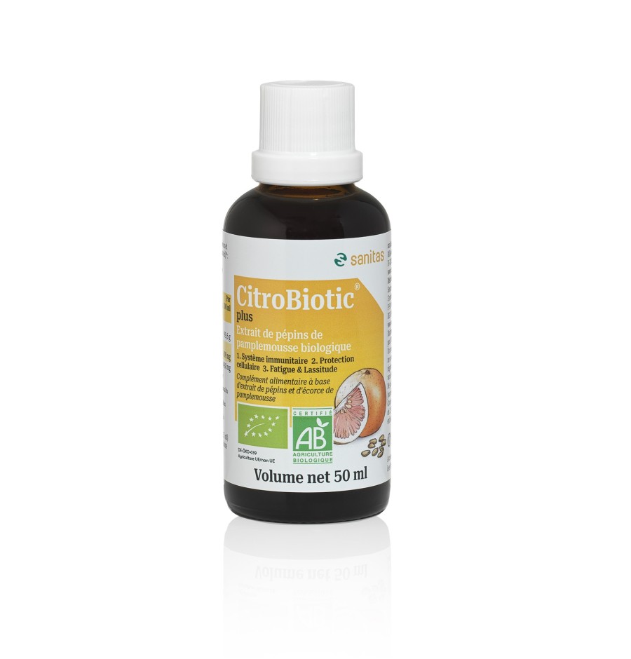 CitroBiotic Plus ® Liquide 50ml (Flacon en verre). CitroBiotic Plus ® Liquide 50ml (Flacon en verre).