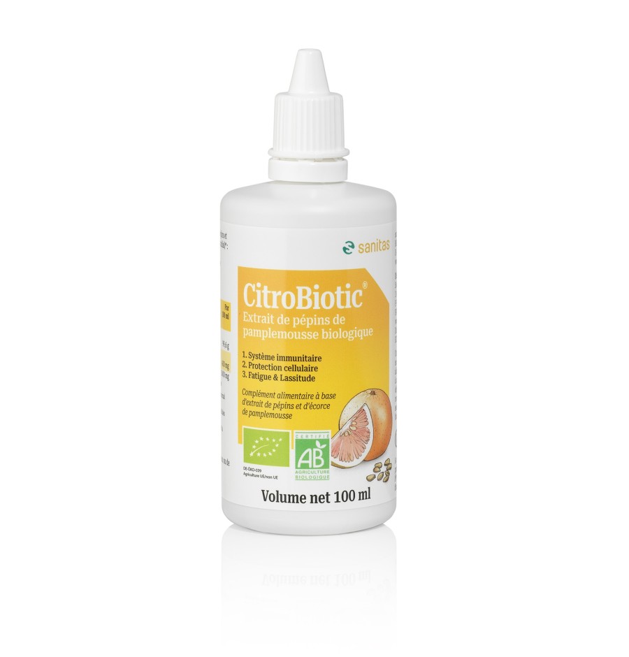 CitroBiotic® BIO (extrait de pépin de pamplemousse) : immunité/réduire la fatigue/métabolisme énergétique normale