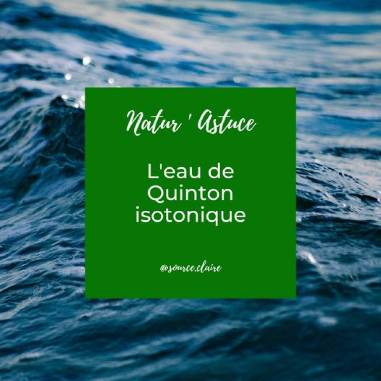 L'eau de Quinton isotonique